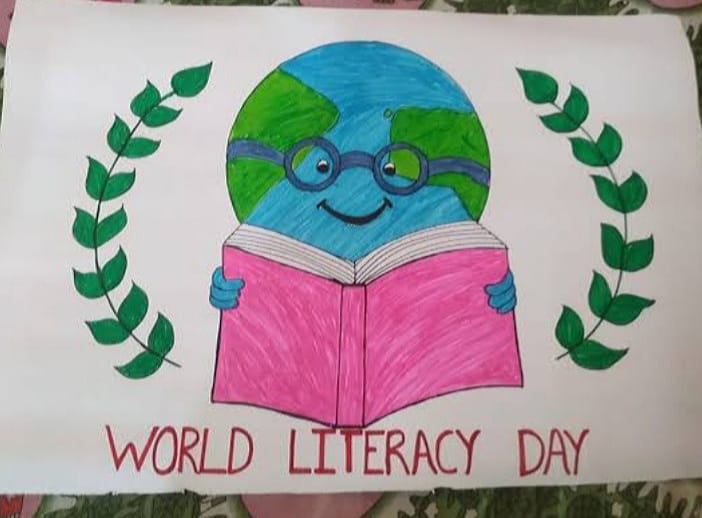Free Vector | Hand drawn international literacy day concept